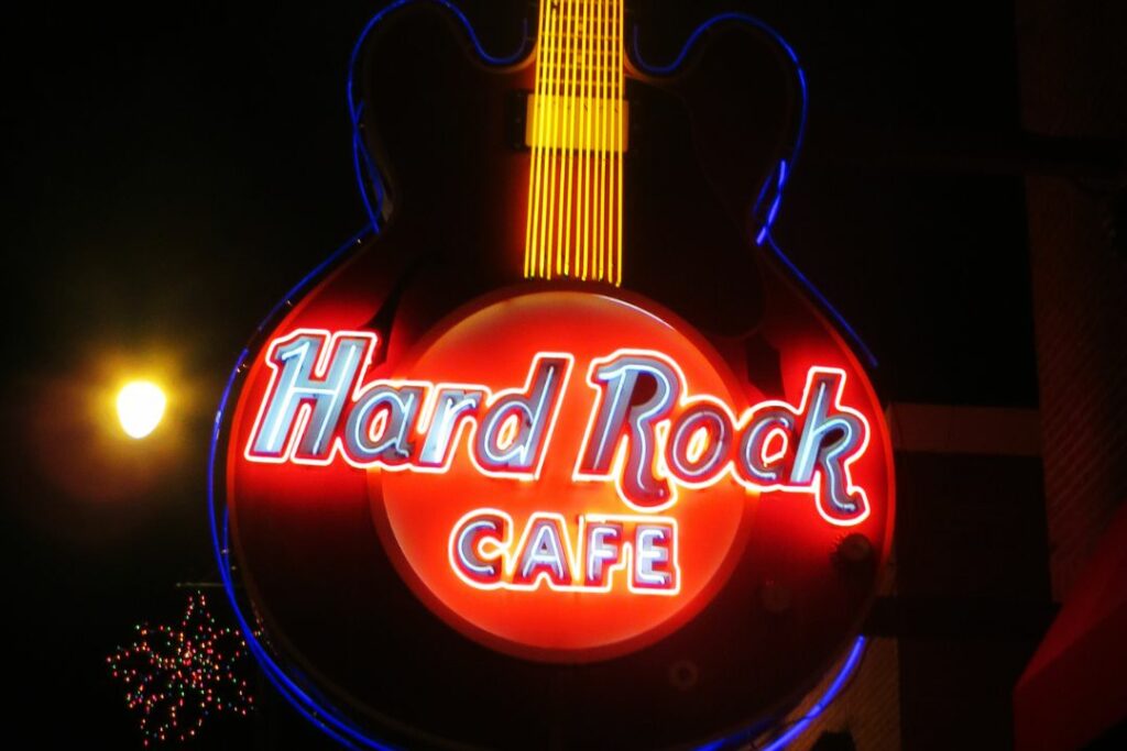 Un bar Hard Rock Café.
