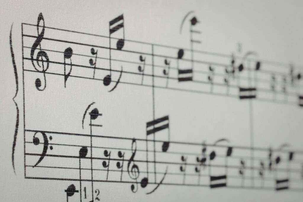 Une partition de musique.